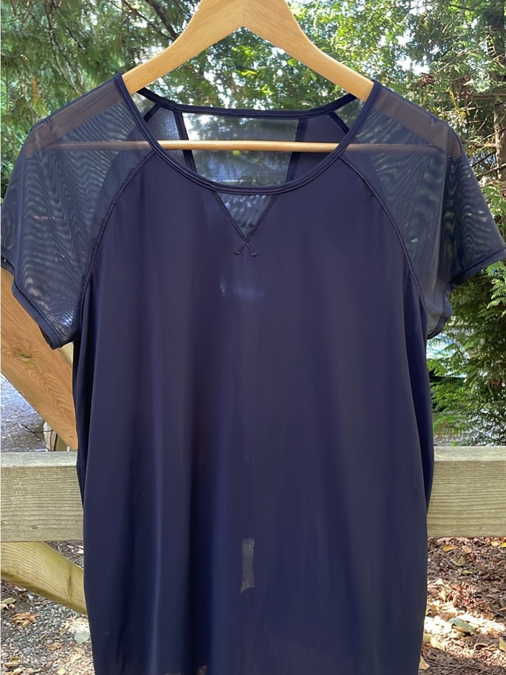 Black Short Sleeve Mesh Tee